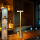 Lámpara de mesa táctil recargable por USB con 3 modos de luz