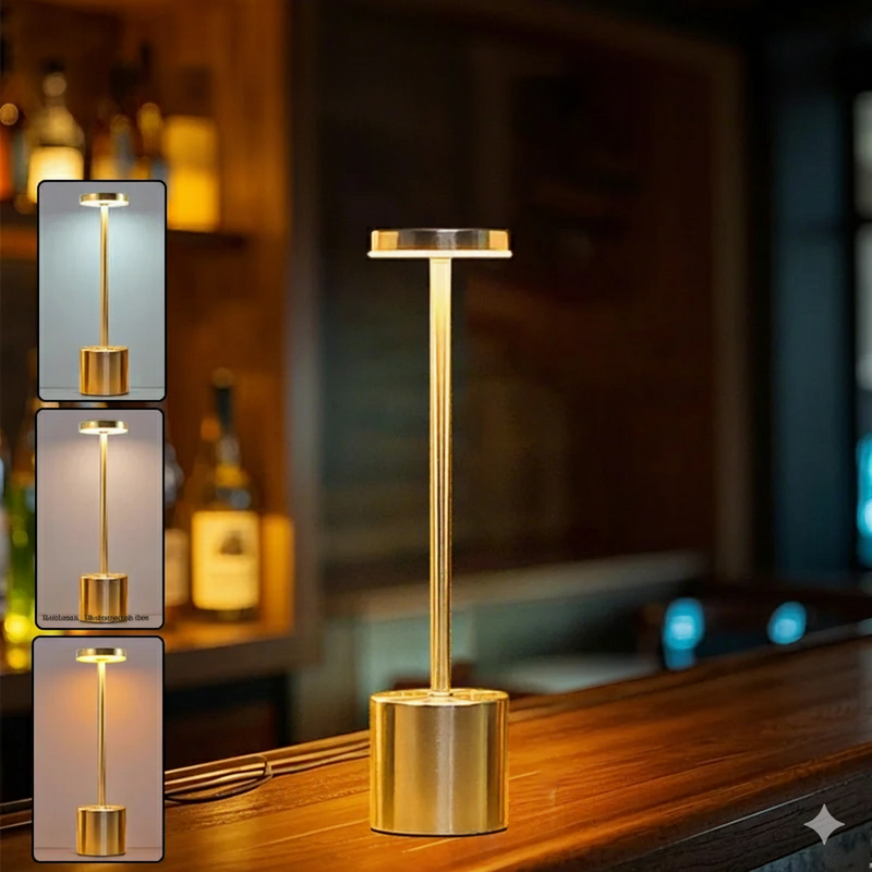 Lámpara de mesa táctil recargable por USB con 3 modos de luz