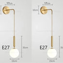 Lámpara de pared LED minimalista – Elegante lámpara de mesita de noche de cristal