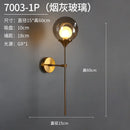 Lámpara de pared moderna LED con esfera de cristal para dormitorio y salón