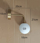 Lámpara de pared LED minimalista – Elegante lámpara de mesita de noche de cristal