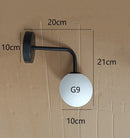 Lámpara de pared LED minimalista – Elegante lámpara de mesita de noche de cristal