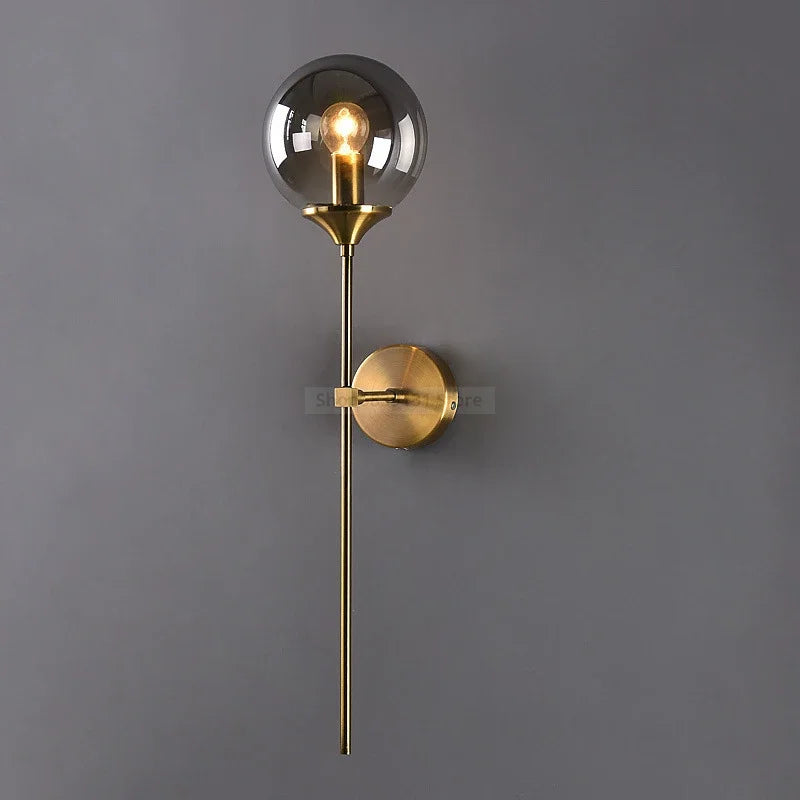 Elegante aplique de pared de cristal – Luz nórdica para la decoración del dormitorio