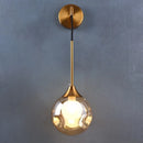 Lámpara de pared moderna LED con esfera de cristal para dormitorio y salón