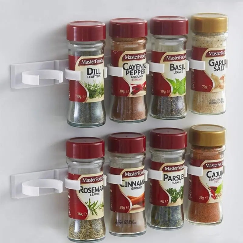 Support mural pour pots à épices – Organiseur de cuisine peu encombrant