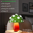 Lámpara de mesa LED con forma de seta, recargable por USB