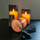 Luz de vela LED recargable por USB con mando a distancia