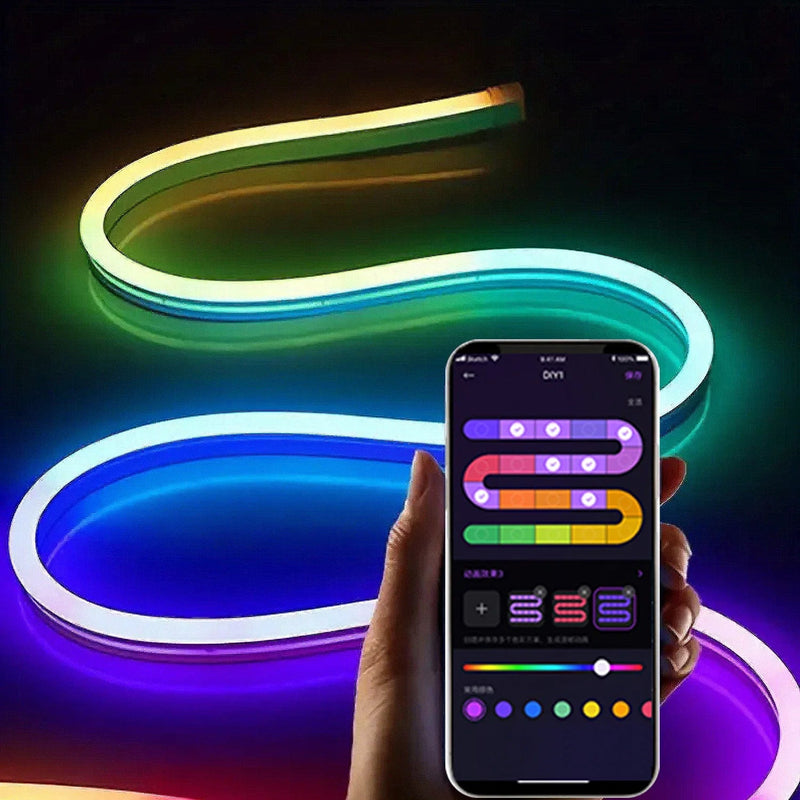 Bande LED Néon RGB – Synchronisation musicale via APP Décoration de chambre
