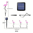 Luz solar de jardín con diseño de flamenco impermeable para exteriores