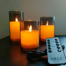 Luz de vela LED recargable por USB con mando a distancia
