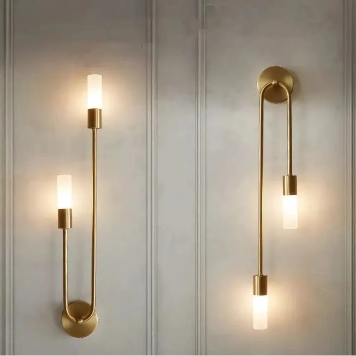 Applique Murale LED Nordique Moderne – Sconce Minimaliste Or et Noir