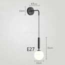 Lámpara de pared LED minimalista – Elegante lámpara de mesita de noche de cristal